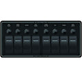 Blue Sea System Water Resistant Circuit Breaker Panel 8 Position-Black - Boatyard Malaysia