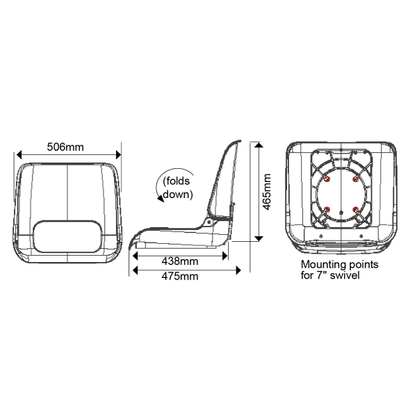 Oceansouth Skipper Boat Seat - Boatyard Malaysia