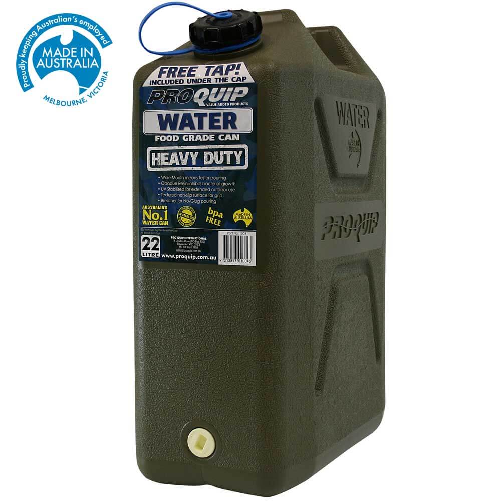 ProQuip 22L Wide Mouth Heavy Duty Water Jerry Can with Tap - Boatyard Malaysia