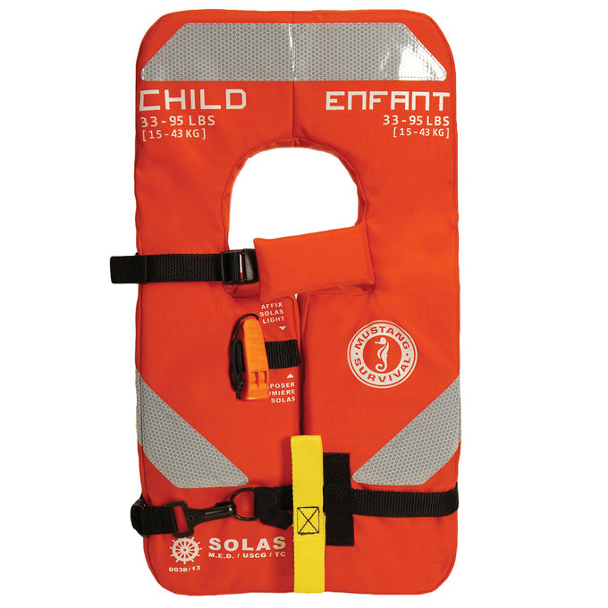 Mustang Survival Mustang SOLAS Type 1 Child Life Jacket Orange - Boatyard Malaysia