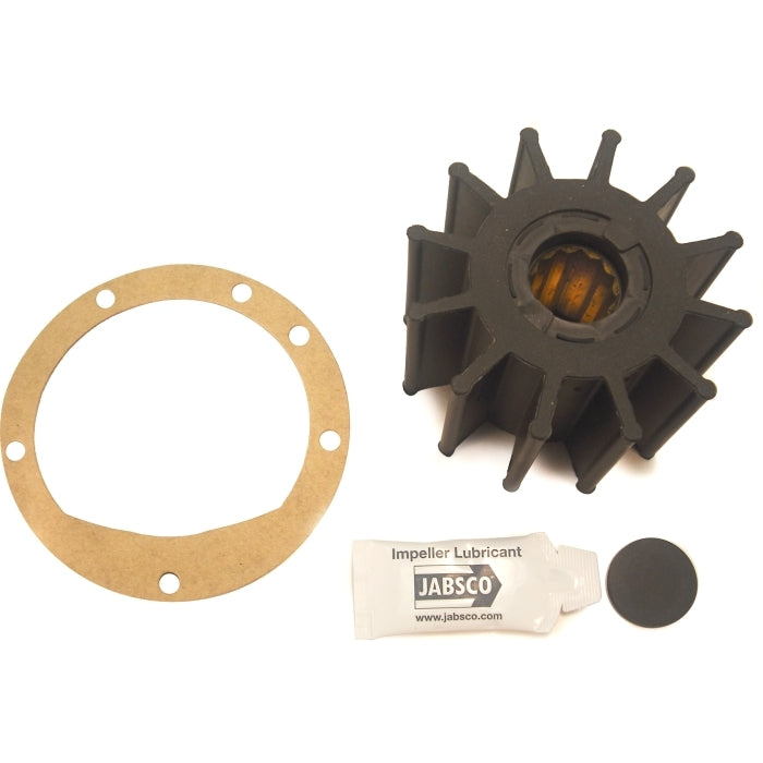 Jabsco Impeller Kit - 12 Blade - Neoprene - 3-¾" Diameter - Brass Insert - Spline Drive - Boatyard Malaysia