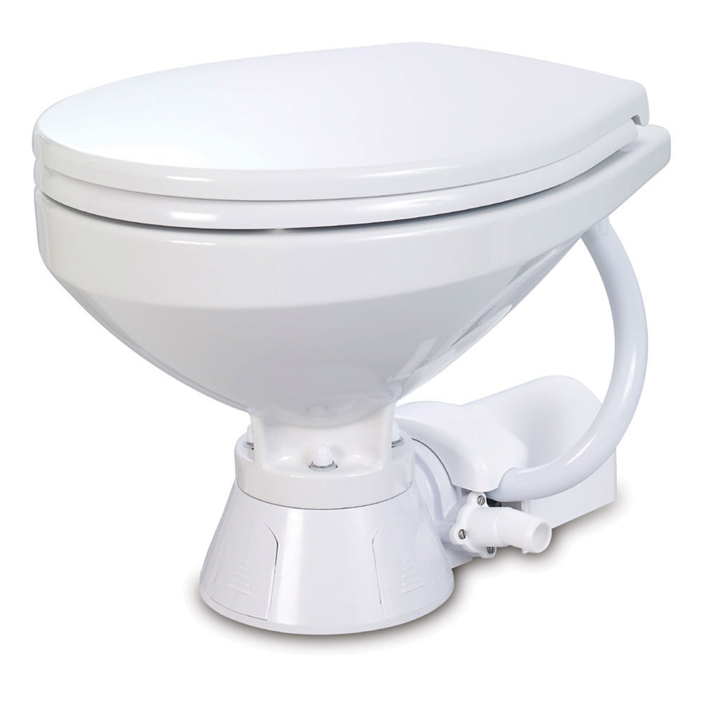 Electric Marine Toilet - Regular Bowl W/Soft Close Lid - 24V boatyardmalaysia