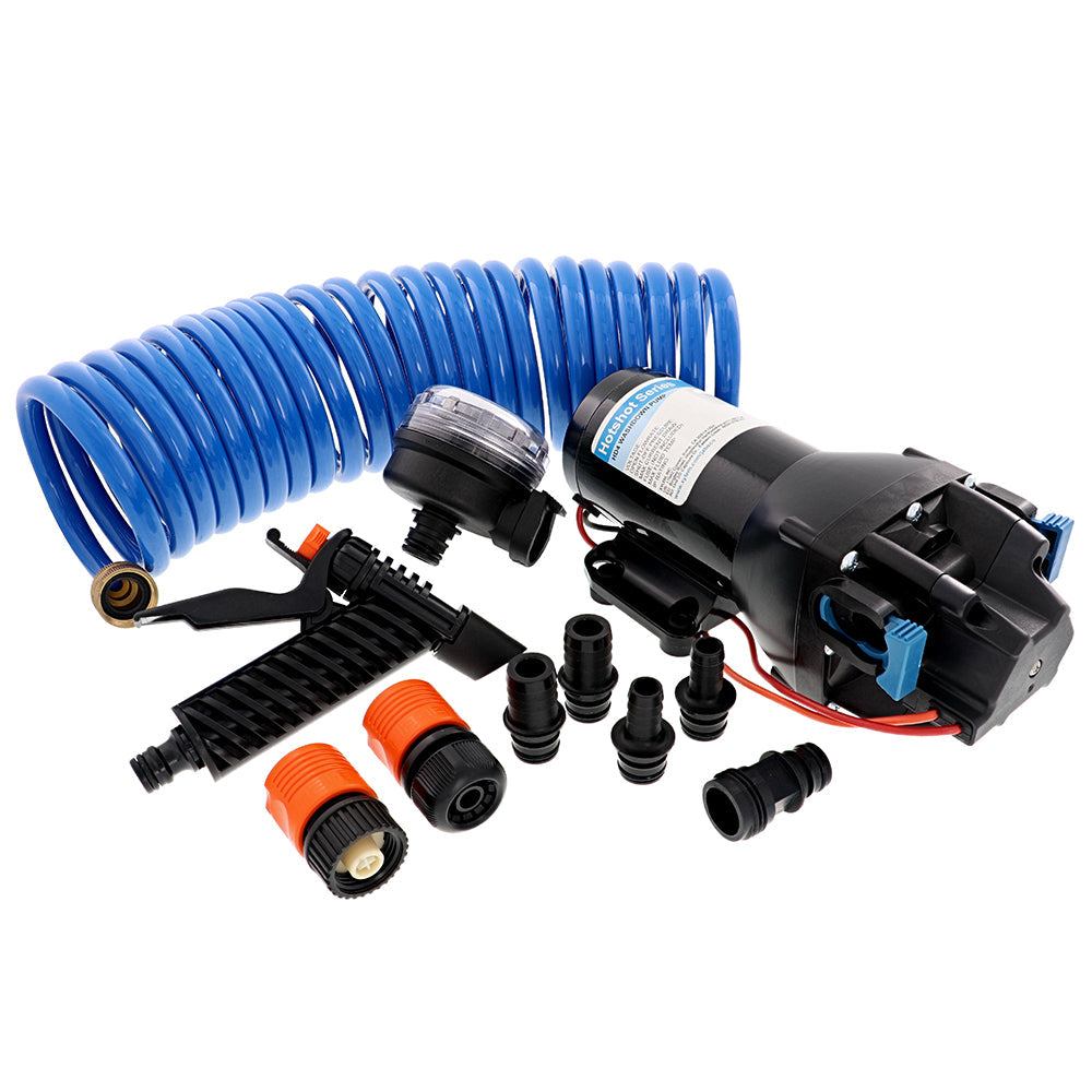 HotShot HD4 Heavy Duty Washdown Pump W/25' HoseCoil - 12V - 4 GPM - 60 PSI boatyardmalaysia