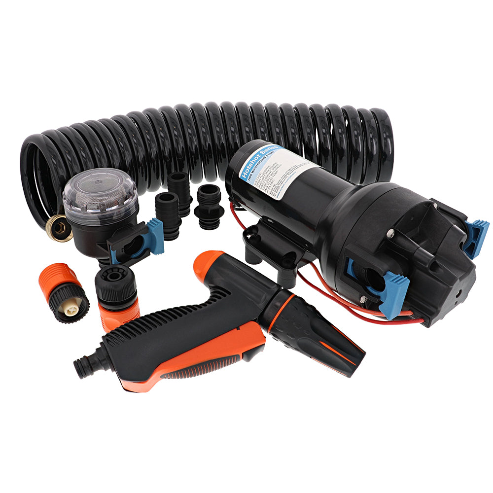 Jabsco HotShot HD6 Heavy Duty Washdown Pump W/25' HoseCoil - 12V - 6 GPM - 70 PSI - Boatyard Malaysia
