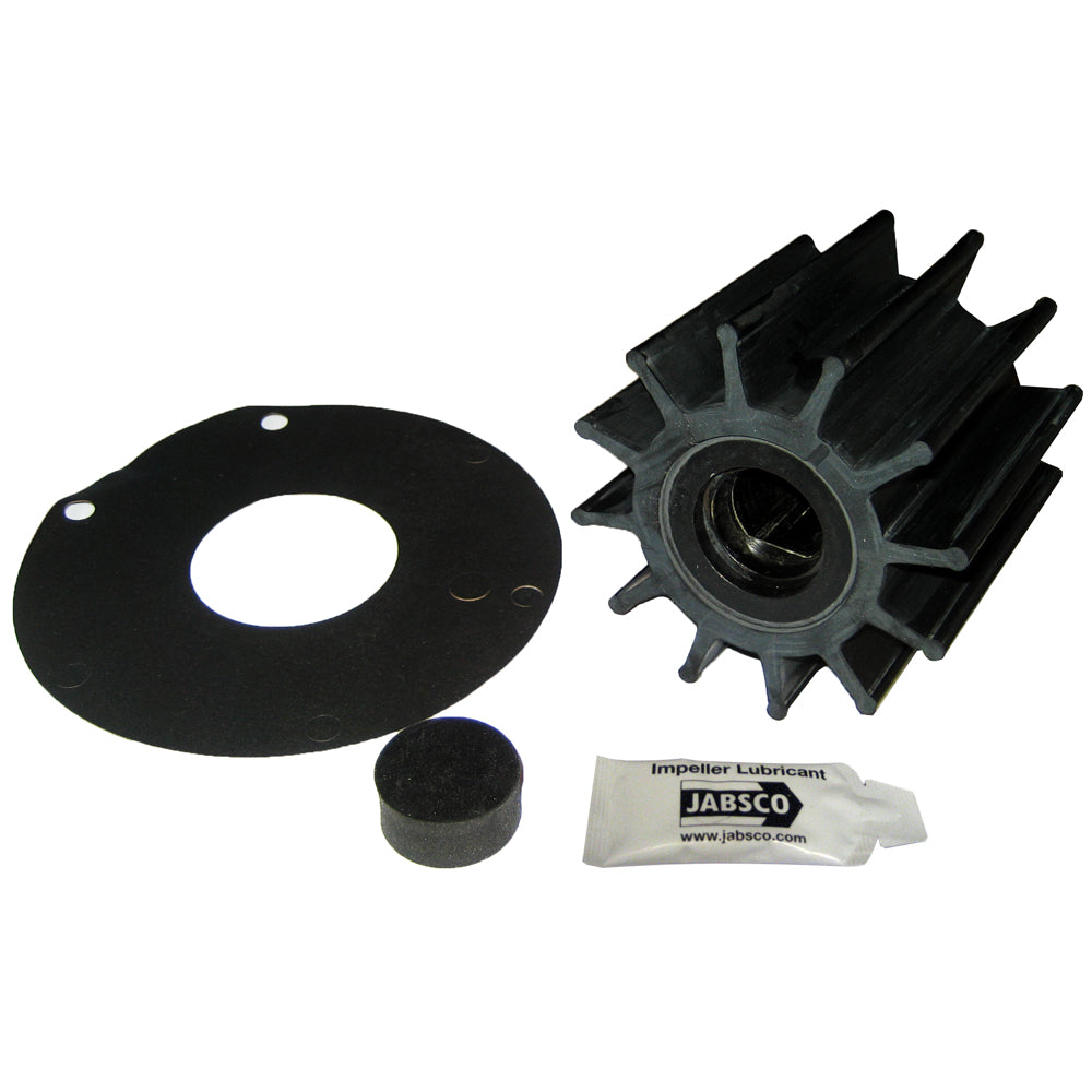 Jabsco Impeller Kit - 12 Blade - Neoprene - 3-¾" Diameter - Plastic Insert - Double Flat Drive - Boatyard Malaysia