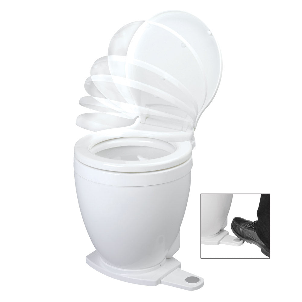 Lite Flush Electric 12V Toilet W/Footswitch boatyardmalaysia