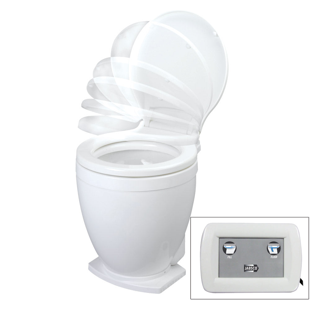 Jabsco Lite Flush Electric 12V Toilet W/Control Panel - Boatyard Malaysia