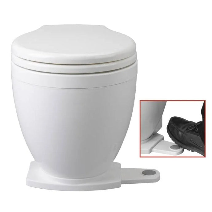 Jabsco Lite Flush Electric 12V Toilet W/Footswitch - Boatyard Malaysia