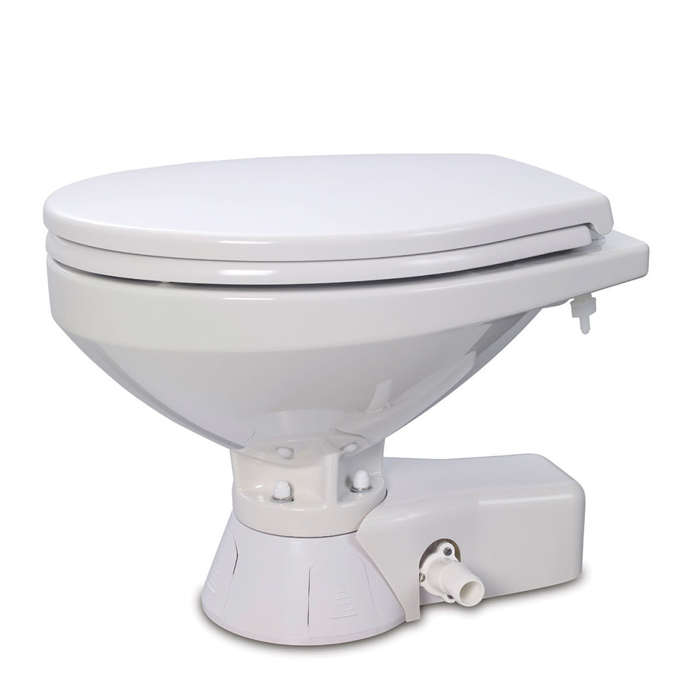 Quiet Flush Freshwater Toilet - Regular Bowl W/Soft Close Lid - 24V boatyardmalaysia