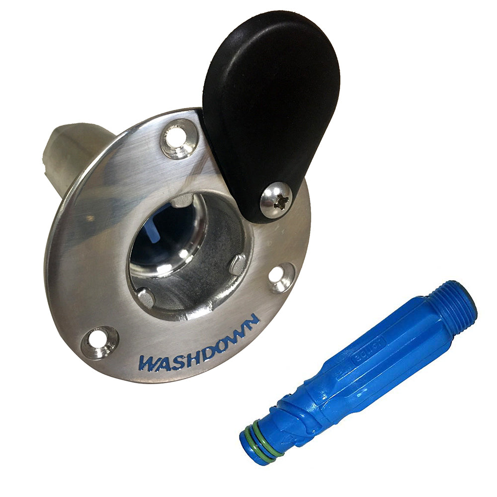 Jabsco Stainless Steel Quick-Release Hose Deck Mount Fitting & Hose Adapter - Boatyard Malaysia