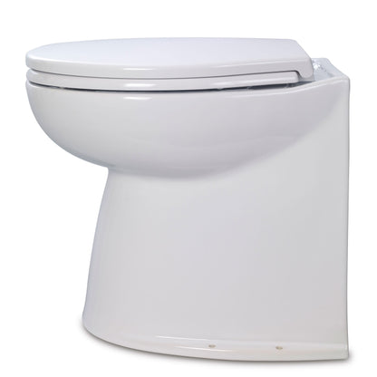 Jabsco 17" Deluxe Flush Raw Water Electric Toilet W/Soft Close Lid - 24V