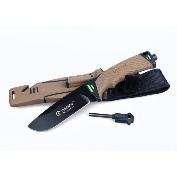 Fixed Blade Knife Cutter Fire Starter w Sheath G8012-DY boatyardmalaysia