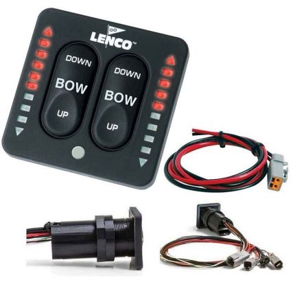 Lenco Marine LED Indicator Integrated Tactile Switch Kit W/Pigtail F/Single Actuator Systems - Boatyard Malaysia