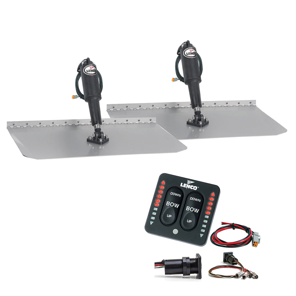 12" X 30" Standard Trim Tab Kit W/LED Indicator Switch Kit 12V boatyardmalaysia