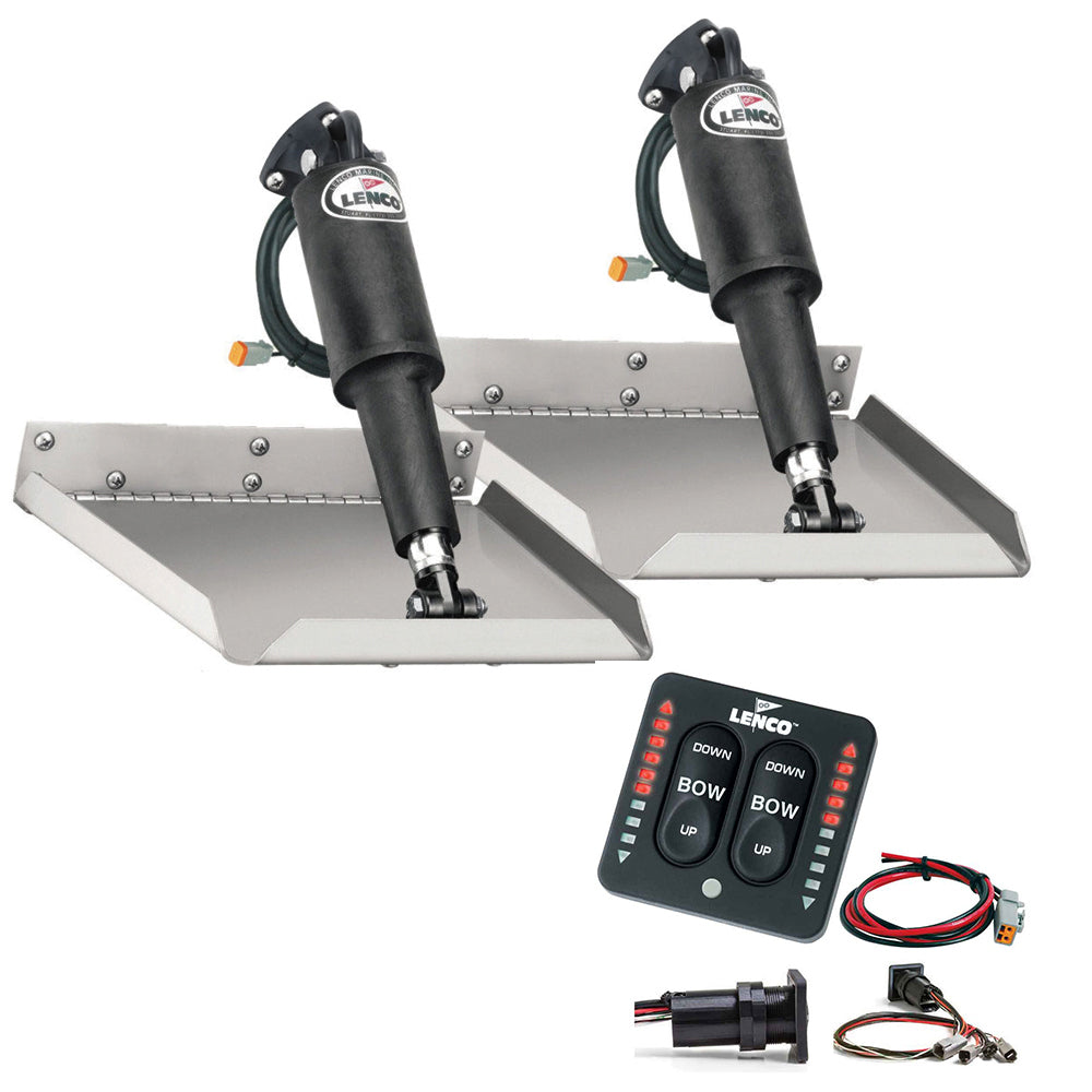 Lenco Marine 9" x 12" Edge Mount Trim Tab Kit w/LED Indicator Switch Kit - Boatyard Malaysia
