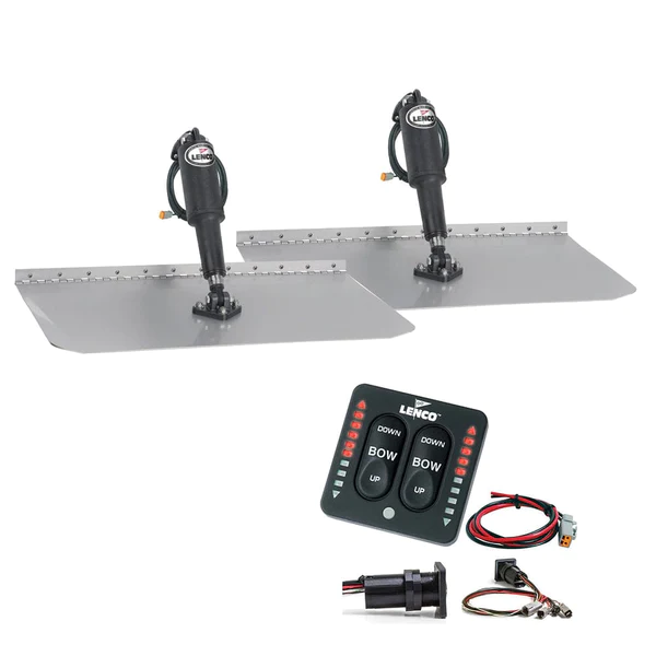 Lenco Marine 12" x 18" Standard Trim Tab Kit w/LED Indicator Switch Kit 12V - Boatyard Malaysia