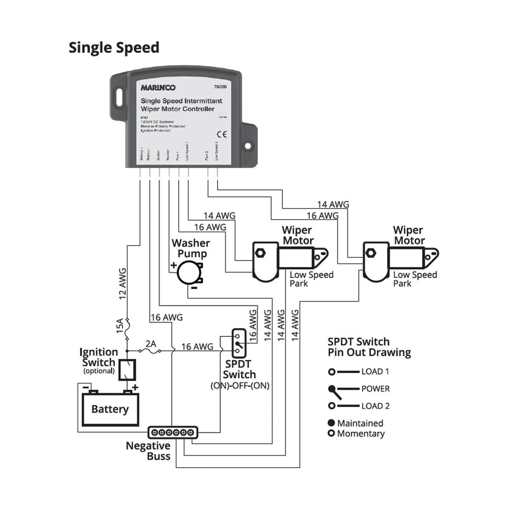Single/Dual Speed Wiper Motor Controller boatyardmalaysia