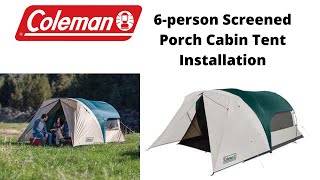 6-Person Cabin Tent with Screened Porch, Evergreen