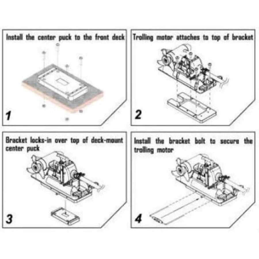 Haswing Quick Release Bracket 59929 12v & 24v - Cayman B 55lbs & 80lbs with GPS Model only boatyardmalaysia