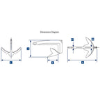 Claw Anchor Stainless Steel 22LB/ 10KG boatyardmalaysia