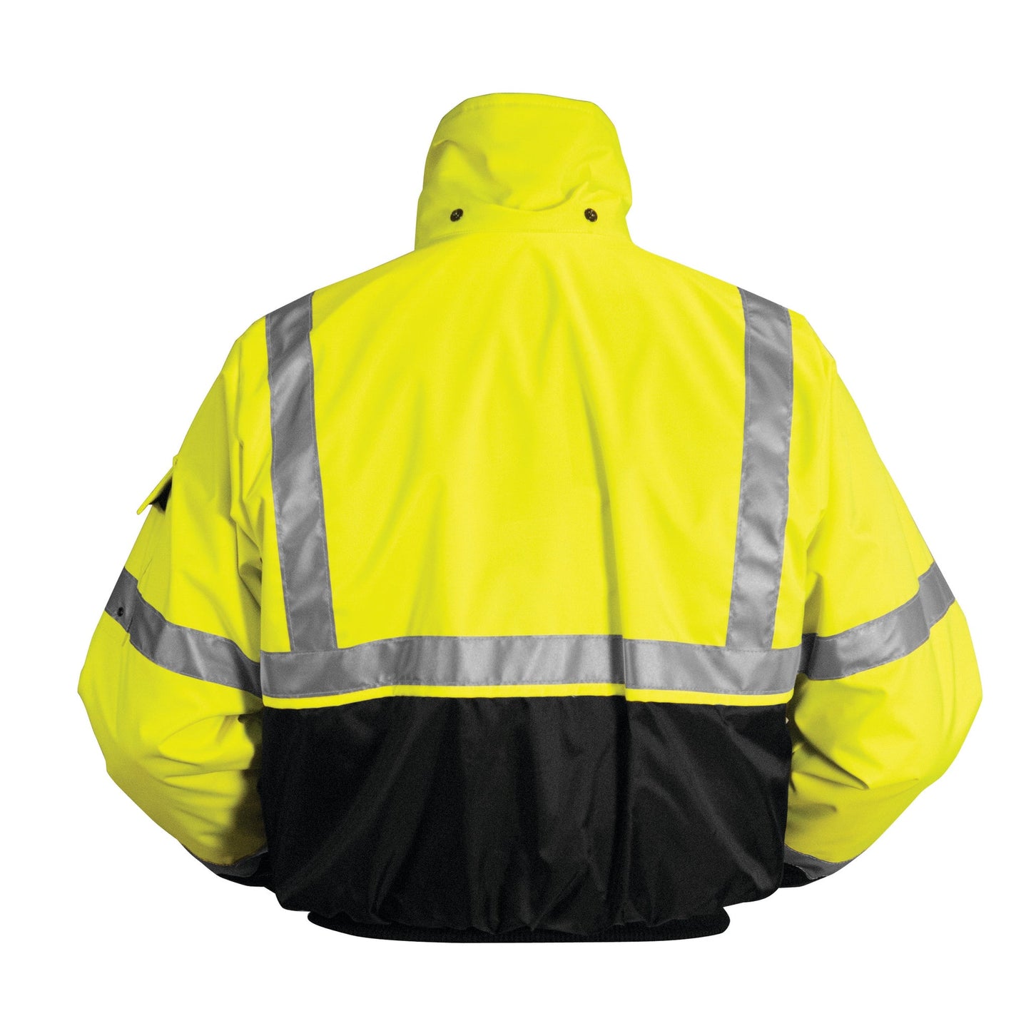 Mustang Classic Flotation Bomber Jacket Ansi HI-VIS - Yellow/Green - Large boatyardmalaysia