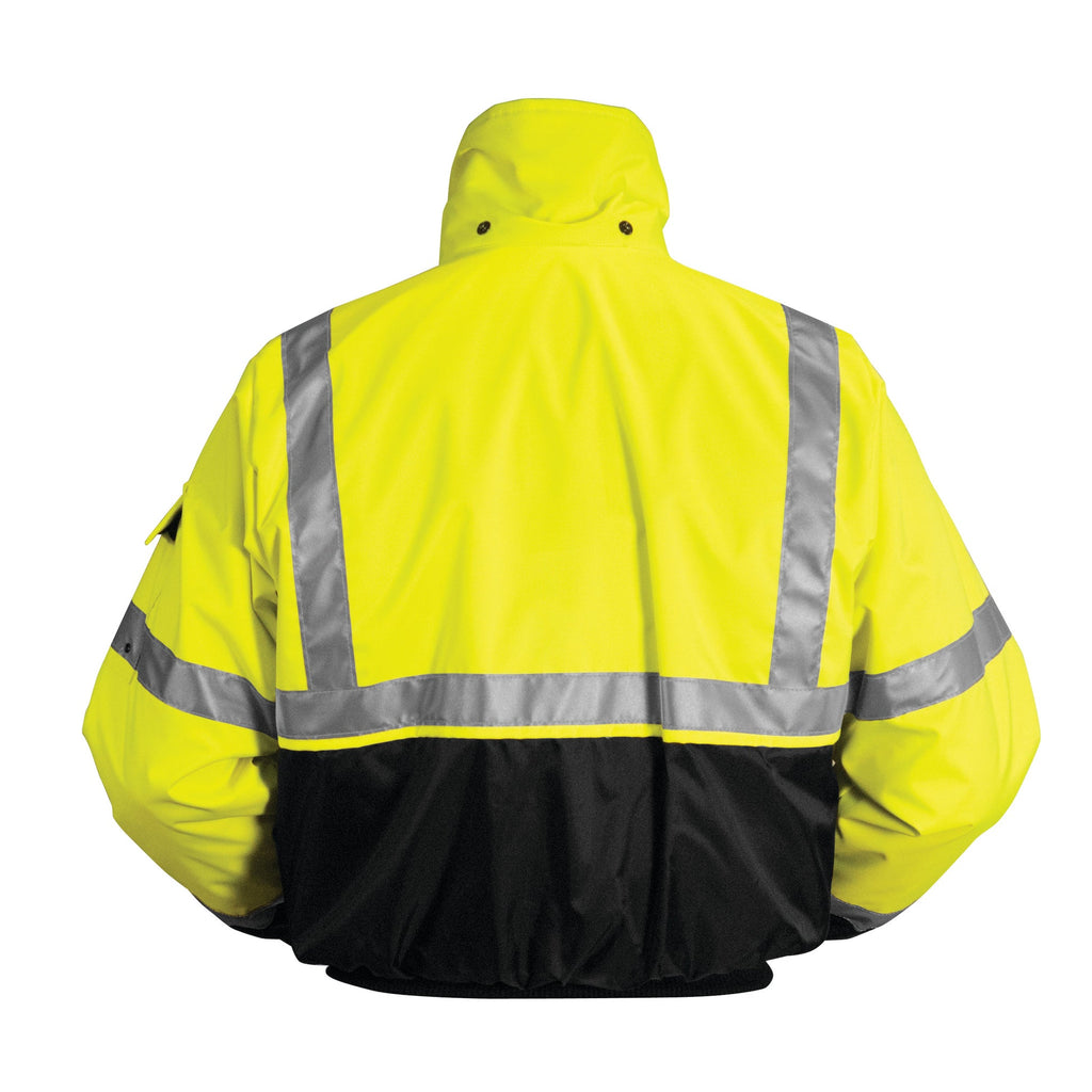 Mustang Survival Mustang Classic Flotation Bomber Jacket ANSI HI-VIS - Yellow/Green - Medium - Boatyard Malaysia