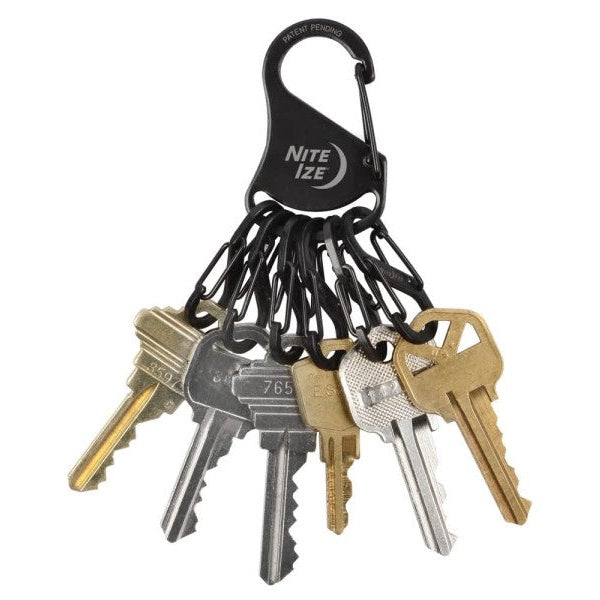 NITE IZE KEYRACK STEEL S-BINER BLACK KRS-03-01 boatyardmalaysia