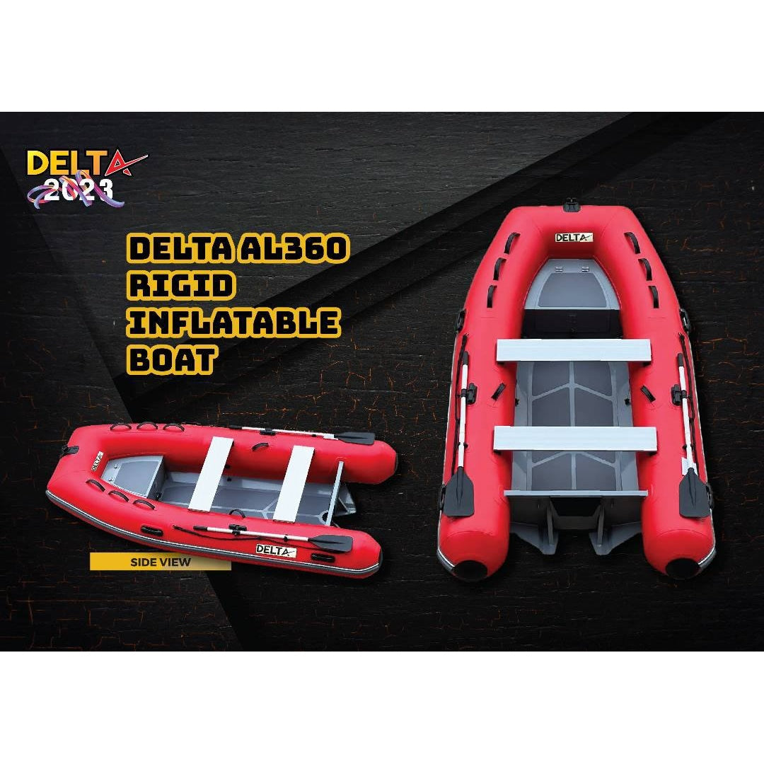 Delta AL360 Rigid Inflatable Boat - Red - Boatyard Malaysia