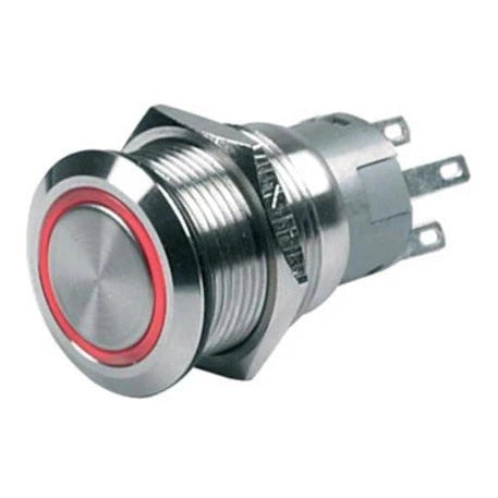 BEP Push-Button Switch 12V Latching On/Off Red Led boatyardmalaysia