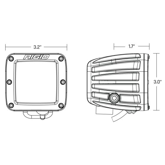 Rigid D Series Spot With Amber Pro Lens boatyardmalaysia