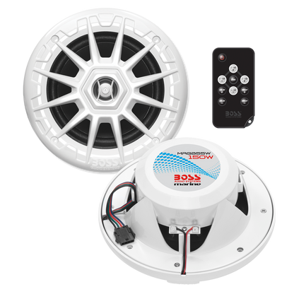 MRGB55W Marine Speakers 5.25" - White with RGB boatyardmalaysia