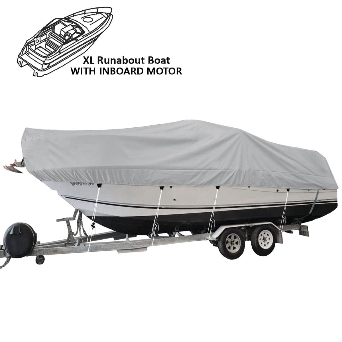 Oceansouth Day Cruiser Runabout Cover with Inboard Motors - Boatyard Malaysia