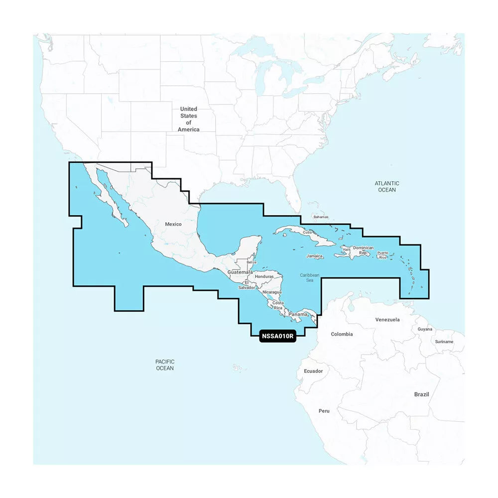 Navionics+ NSSA010R Central America & Caribbean boatyardmalaysia