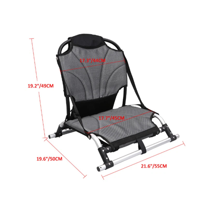 Boatyard Malaysia Aluminum Sit-on-Top Kayak Seat with Backrest Cushioned Boat Chair for Kayak - Boatyard Malaysia