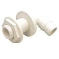 Attwood 90° Thru-Hull Connector White 1-1/8" to 1-1/4" Hose - Boatyard Malaysia