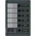 Blue Sea System 8121 WATERPROOF PANEL 5 POS PLUS DUAL USB CHARGER - Boatyard Malaysia