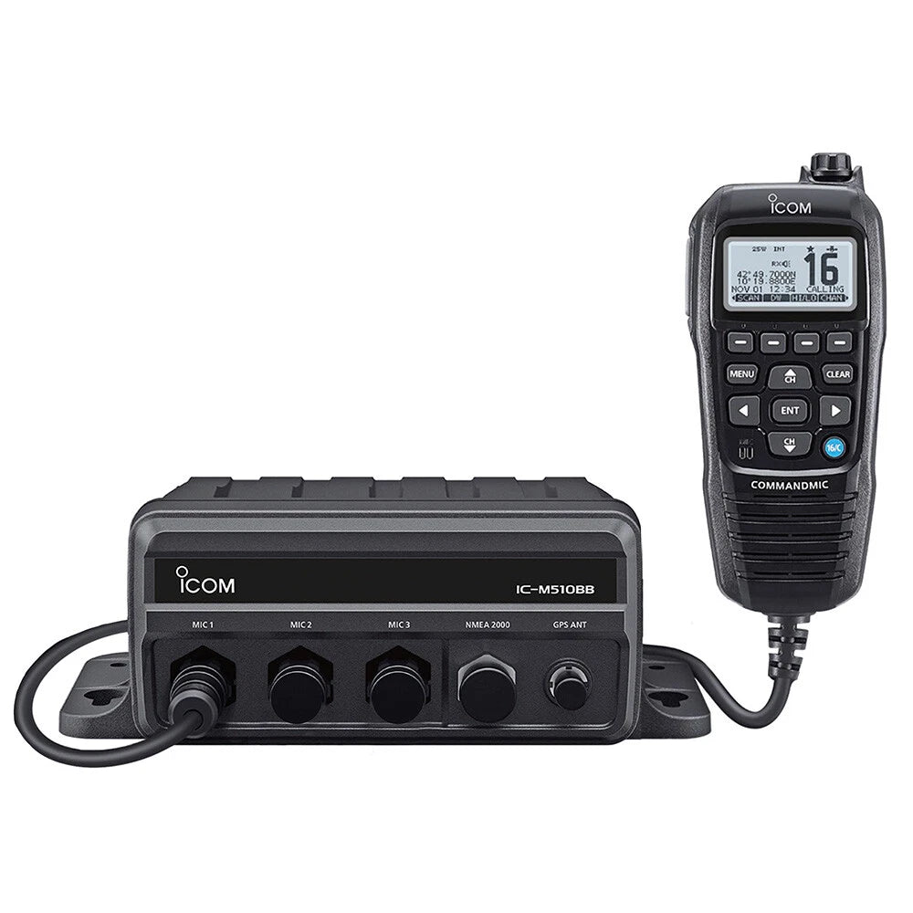 ICOM ICOM M510BB 21 Black Box VHF With Black Command Mic & 3 - Boatyard Malaysia