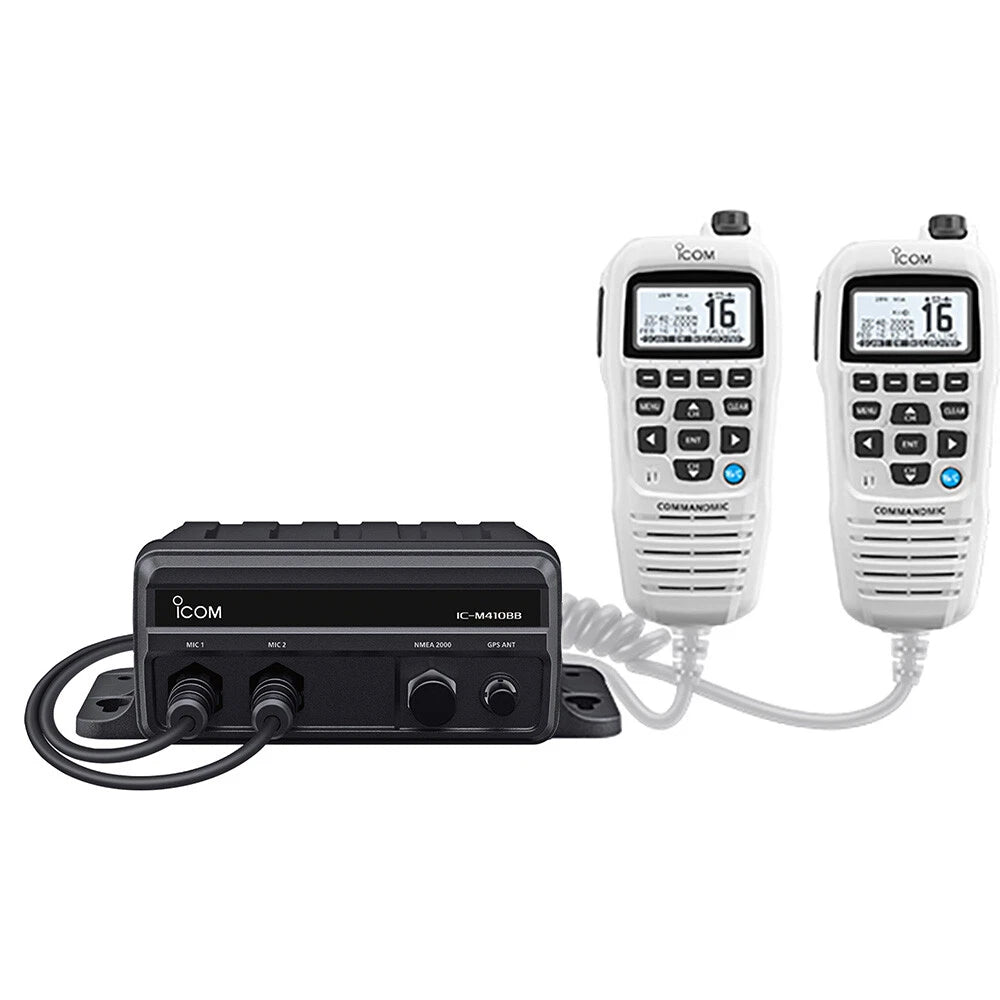ICOM M410BB 11 Black Box VHF With Black Command Mic & 2 boatyardmalaysia