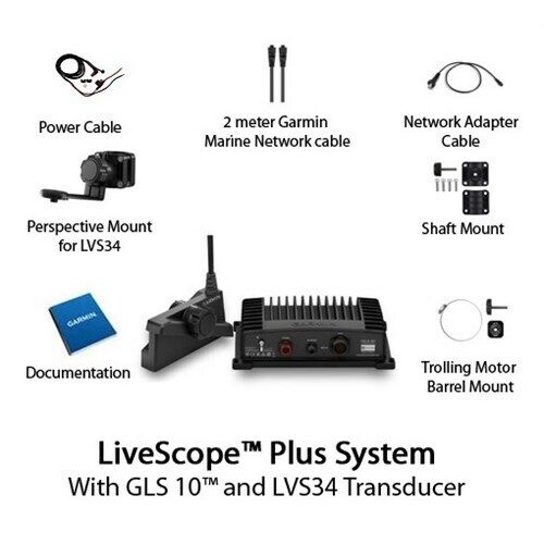 Shop Garmin Panoptix LiveScope Plus With LVS34 Transducer And GLS 10 Sonar Black  Box