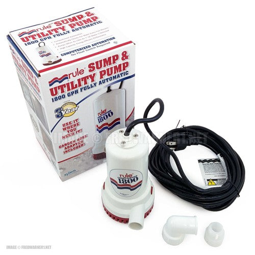 1800 Sump / Utility Pump 110Vac 24' Cord Automatic boatyardmalaysia