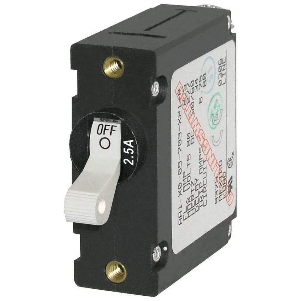Blue Sea System 7197 A-SERIES CIRCUIT BREAKER 2.5A WHITE - Boatyard Malaysia