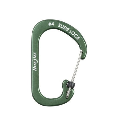 NITE IZE SLIDELOCK CARABINER AL #4 OLIVE CSLA4-08-R6 boatyardmalaysia