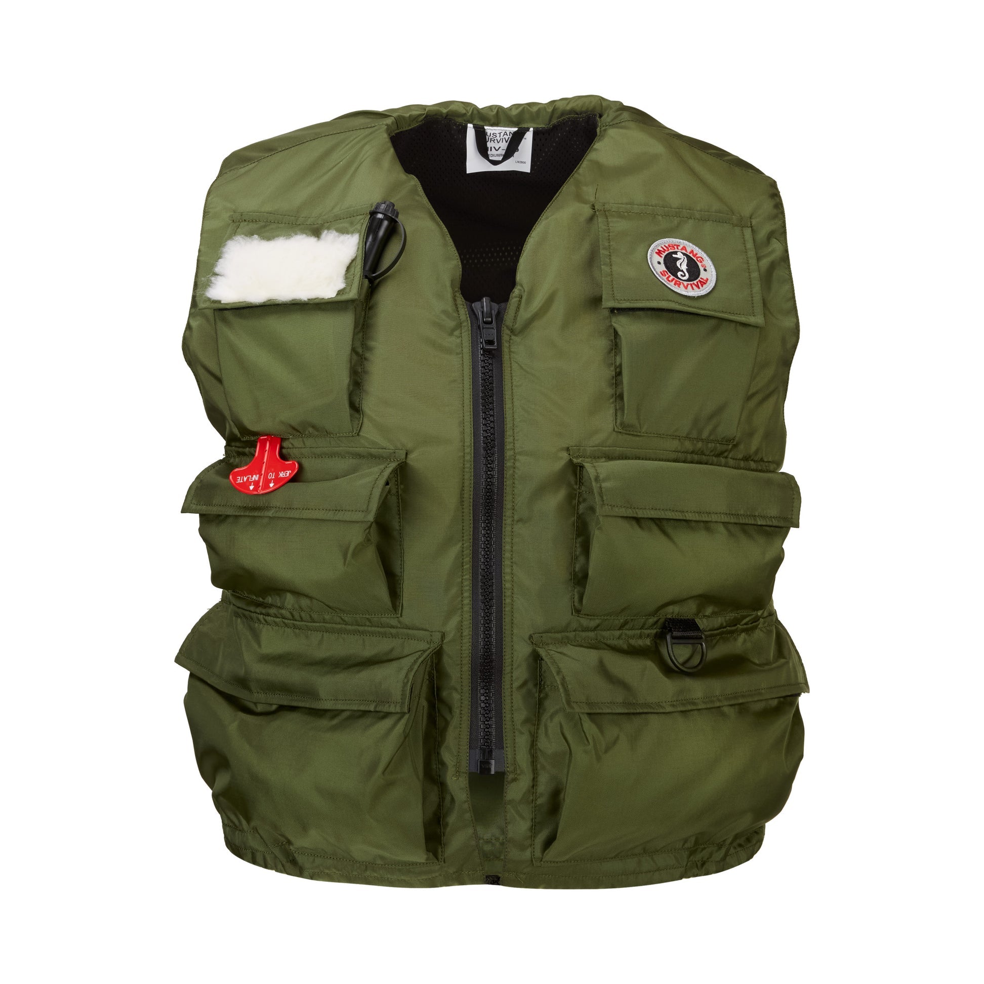 Mustang Manual Inflatable Fisherman'S Vest L Olive boatyardmalaysia