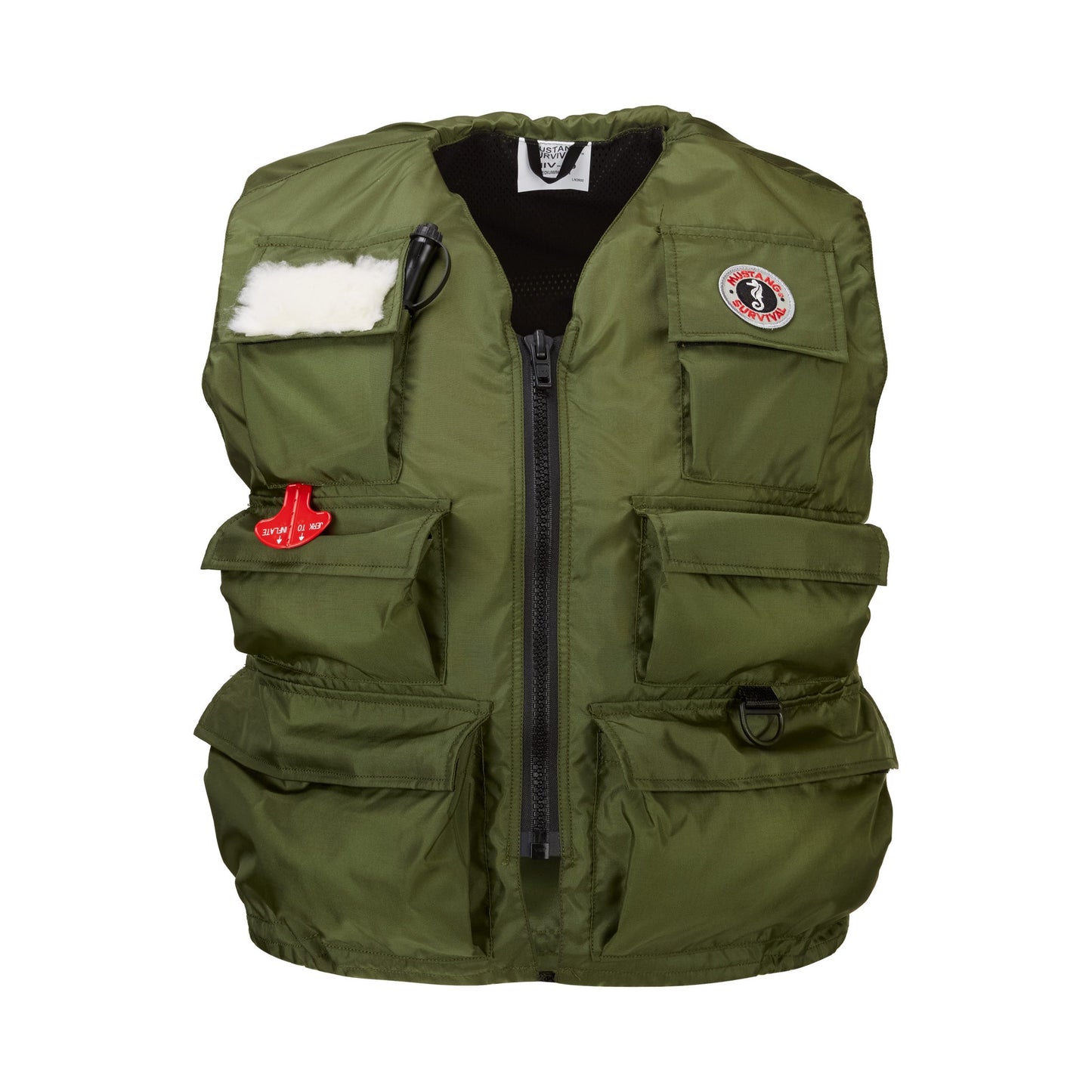 Mustang Manual Inflatable Fisherman'S Vest M Olive