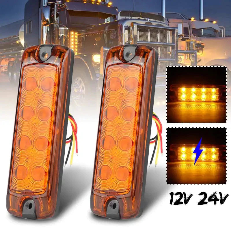 2PCS Car Marker Lamp Warning Lights LED Side Clearance Marker Lamp For Trailer Truck Caravan 12V- 24V boatyardmalaysia