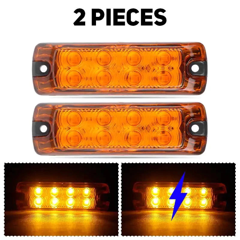 2PCS Car Marker Lamp Warning Lights LED Side Clearance Marker Lamp For Trailer Truck Caravan 12V- 24V boatyardmalaysia