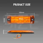 2PCS Car Marker Lamp Warning Lights LED Side Clearance Marker Lamp For Trailer Truck Caravan 12V- 24V boatyardmalaysia