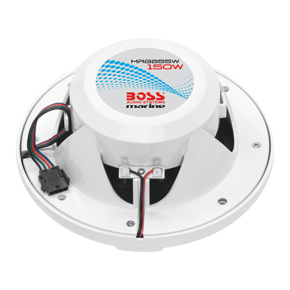 MRGB55W Marine Speakers 5.25" - White with RGB boatyardmalaysia