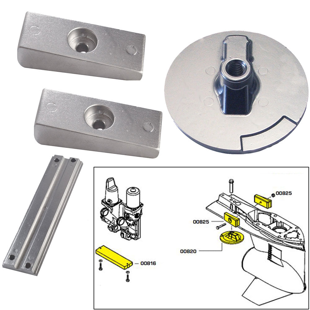 Anode Kit Verado 4 W/ Hardware Zinc Polybag boatyardmalaysia