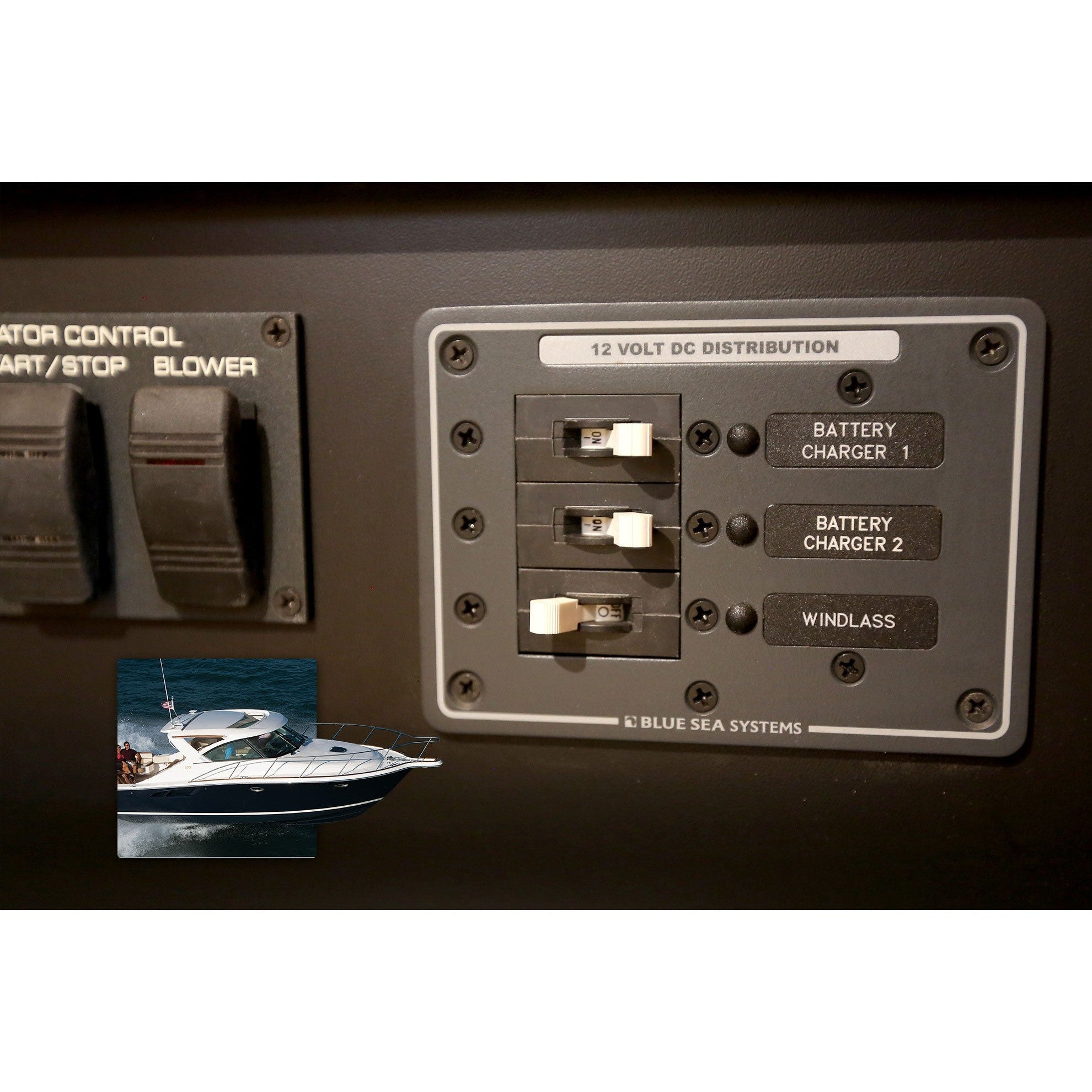 Blue Sea System 8088 PANEL DC 3 POS C-SERIES - Boatyard Malaysia